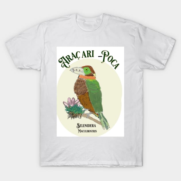 Birdwaching Brazilian Bird ( Aracari poca ) T-Shirt by handmadeliehobo